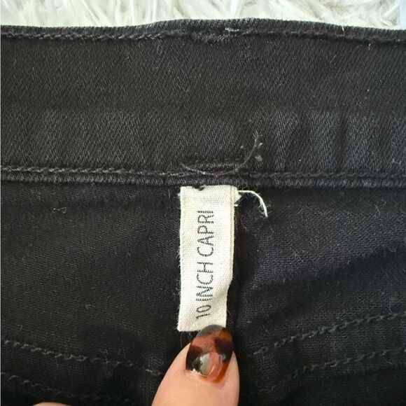 Rag & Bone Black Mid-rise 10” Capri Cropped Ankle Jeans Size 28 - Picture 2 of 9